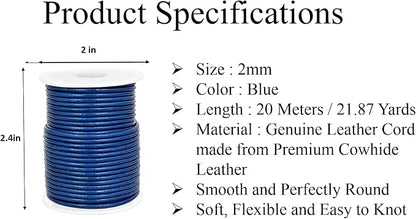 GENIQUE Real/Genuine Round Leather String Cord - Image 3