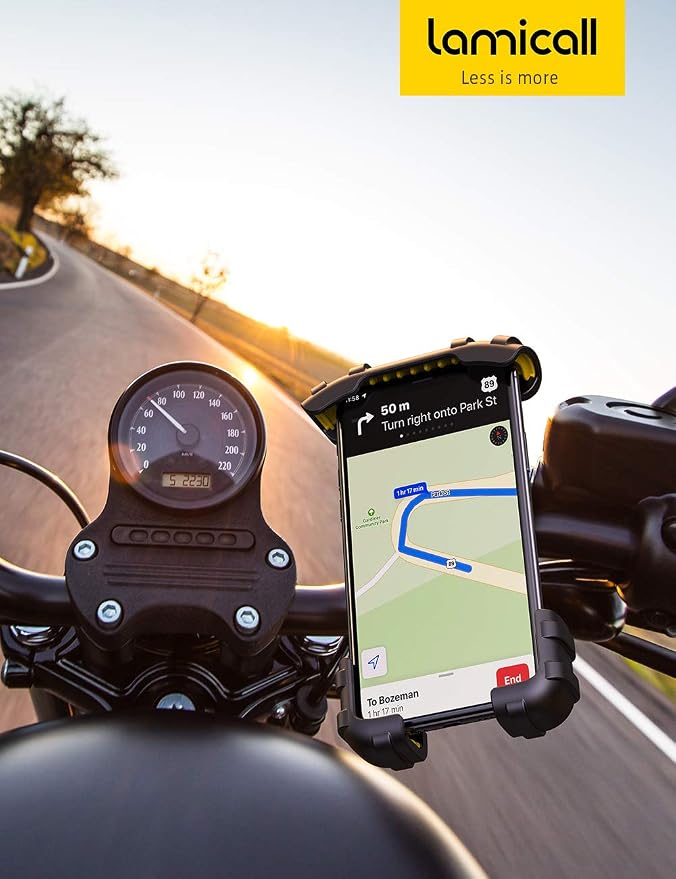 Lamicall Bike Phone Holder, Motorcycle Phone Holder – 360° Handlebar Mount - Image 7