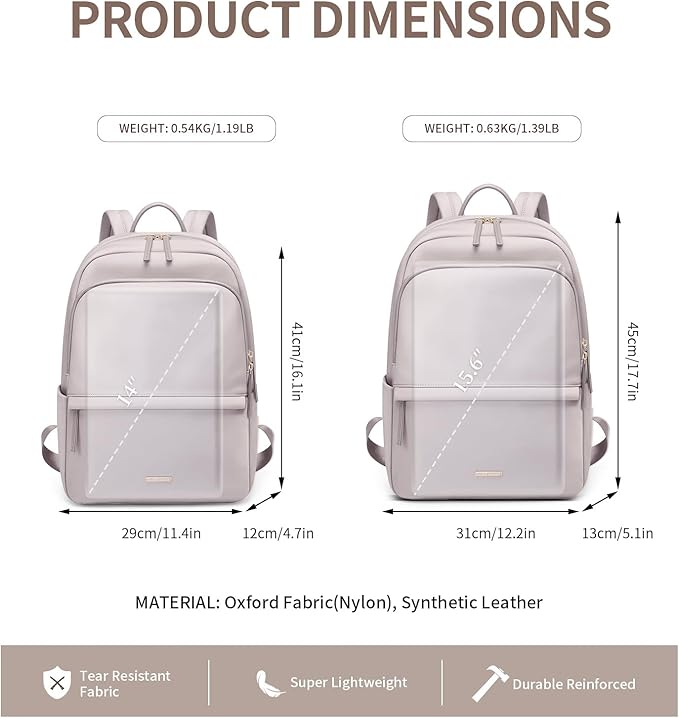 GOLF SUPAGS Laptop Backpack for Women Slim Computer Bag Work Travel College - Image 5