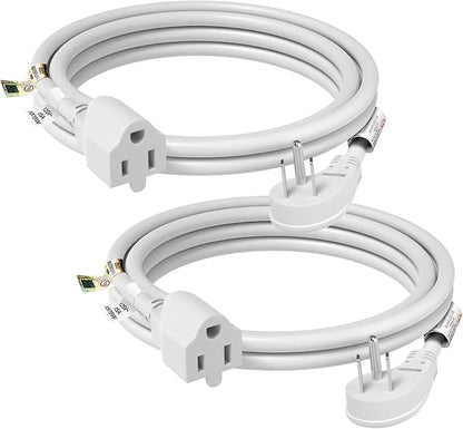 FIRMERST 1875W Flat Plug Extension Cord 10 Feet 14 AWG 15A White by FIRMERST