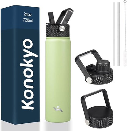Konokyo Insulated Water Bottle 24oz Stainless Steel Sport Bottles by Konokyo