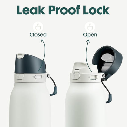 Meoky 24 oz Travel Water Bottle Stainless Steel: Leak Proof Locking Lid - Image 4