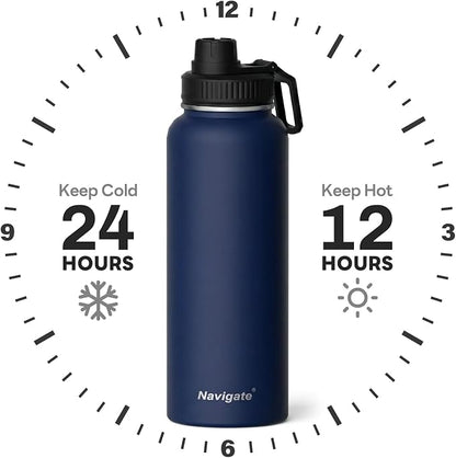 Navigate 40 oz Insulated Stainless Steel Sports Water Bottle - Image 2