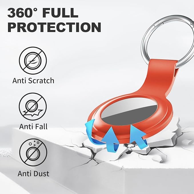 Linsaner Case for AirTag 2nd Gen & 1st Gen, Silicone Holder Keychain Key Ring - Image 3