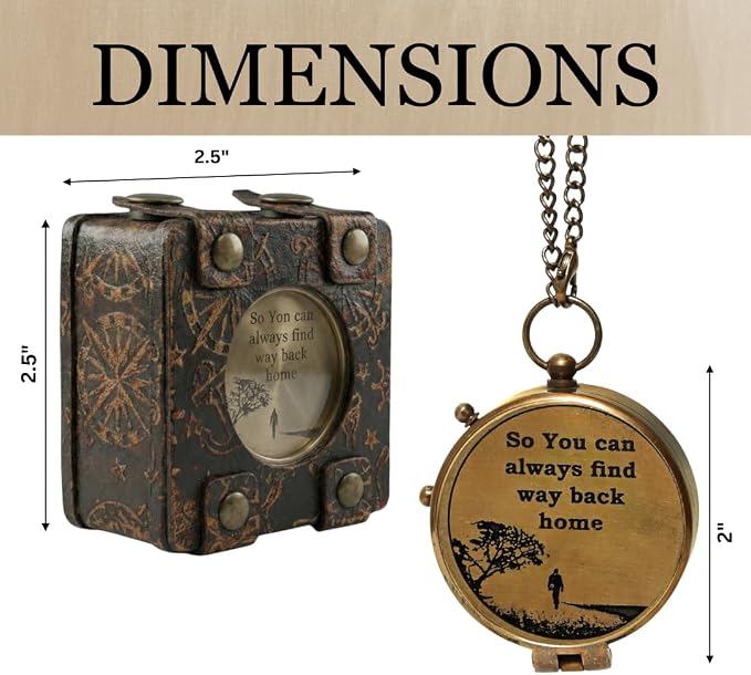 Handmade Brass Antique Compass - Image 2