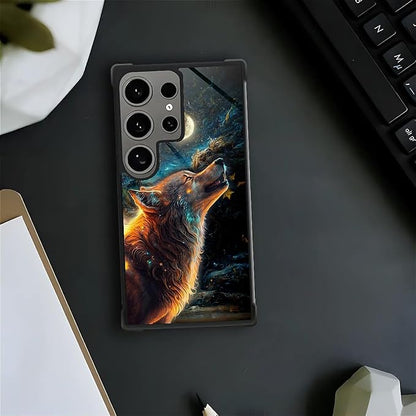 for Samsung Galaxy S24 Ultra Case, Star Cave Hungry Wolf Pattern Graphic Design - Image 7