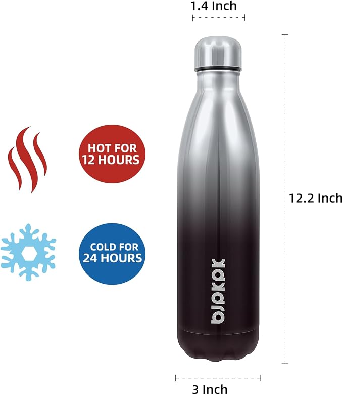 BJPKPK Stainless Steel Water Bottles 25oz Insulated Water Bottle Keep Cold And - Image 3