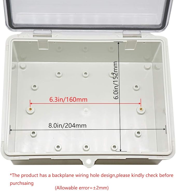 Zulkit 2pcs Junction Box ABS Plastic Dustproof Waterproof IP65 Electrical Boxes - Image 5