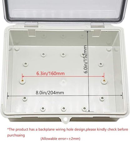Zulkit 2pcs Junction Box ABS Plastic Dustproof Waterproof IP65 Electrical Boxes - Image 5