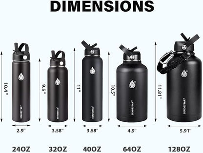 Insulated Water Bottle 64 oz, Triple Wall Vacuum Stainless Steel Water Bottles - Image 7