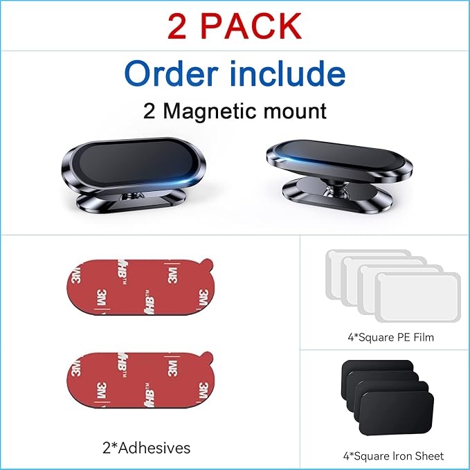 【2-Pack】 Magnetic Phone Holder for Car Dash【Strong Magnet】 Magnetic Car Phone - Image 7