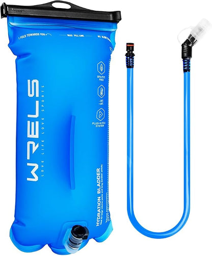WRELS 1L/1.5L/2L/3L BPA Free Hydration Bladder, Leakproof TPU Water Bladder by WRELS