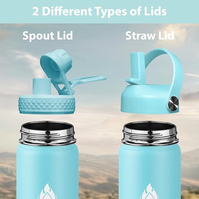 SENDESTAR Stainless Steel Water Bottle, Wide Mouth Water Bottle 40 oz - Image 2