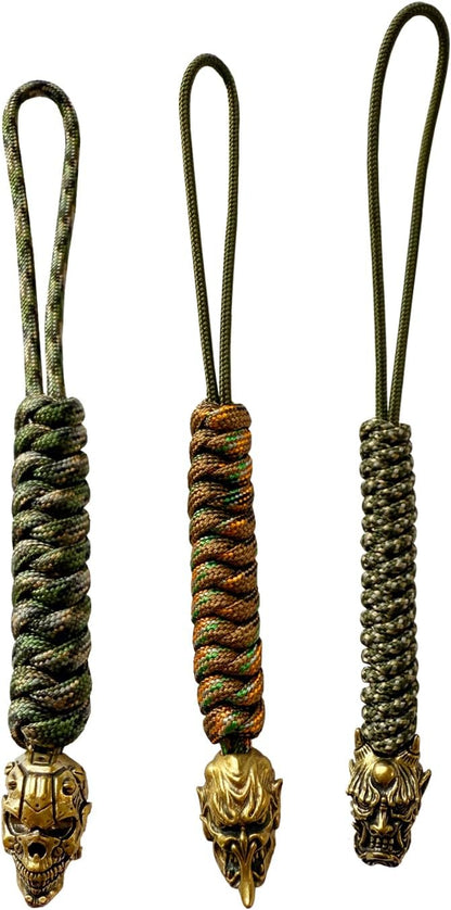 Handmade Lanyards with Brass Beads – Paracord 550 Survival Gear Leash by Unknown
