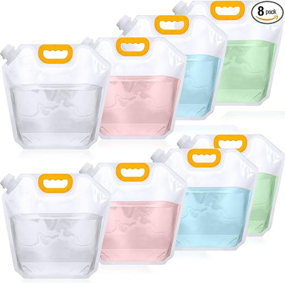 Tessco for you 8 Pack 1.3 Gallon Collapsible Water Storage Bag Water Container by Tessco