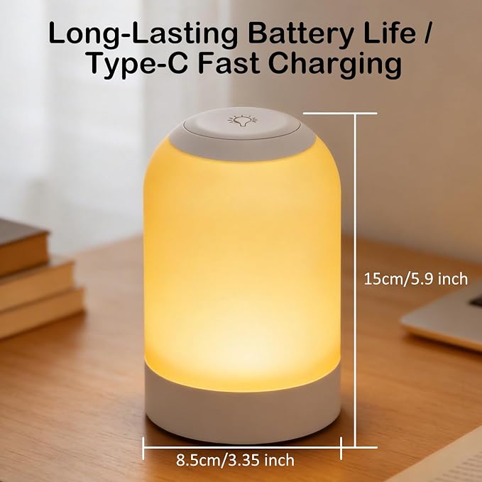 Rechargeable Night Light, LED Bedside Lamp - Image 6