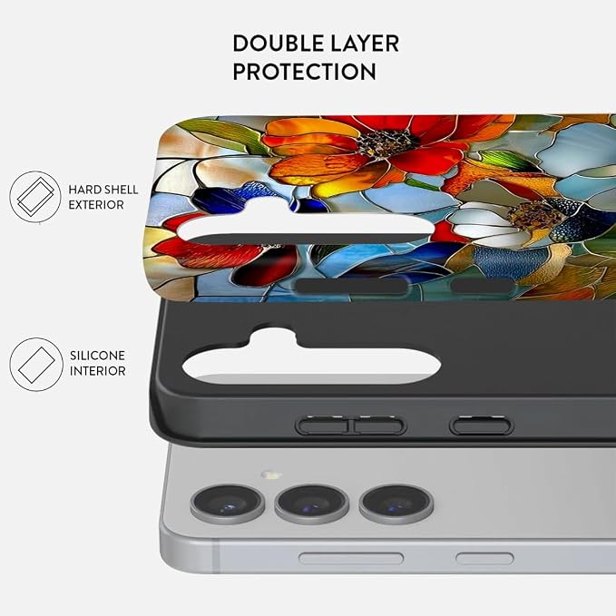 Compatible for Samsung Galaxy S25 FE 5G Case, Dual Layer Heavy Duty 2 in 1 - Image 2