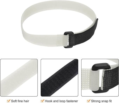 MECCANIXITY 5Pcs Reusable Battery Tie Down Straps, 0.8x20" Grey Nylon - Image 3