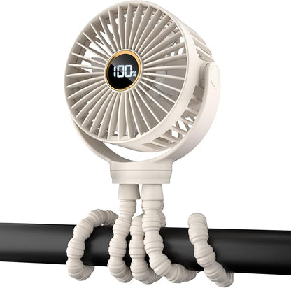 Portable Stroller Mini Fan, Small Rechargeable Personal Fan, Travel Essentials by Buywoo