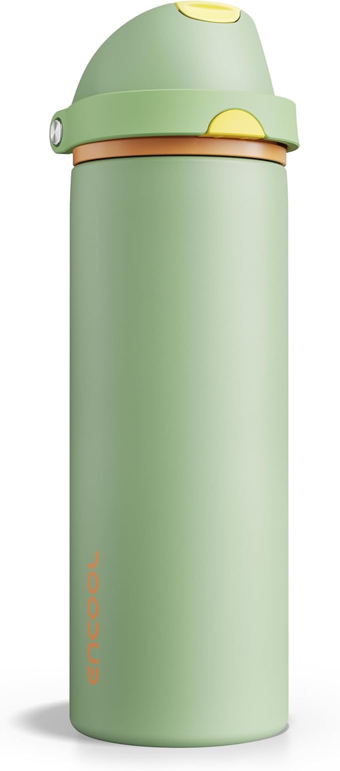 Insulated Water Bottle with Straw by ENCOOL