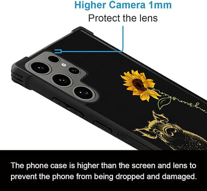 for Samsung Galaxy S24 Ultra Case, Pig Sunflower Yellow Sunshine Pattern - Image 5