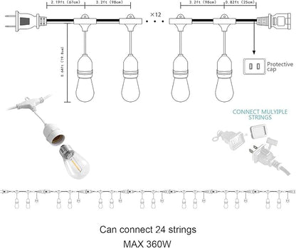 Banord Outdoor String Lights, 48FT Waterproof Patio Lights - Image 4