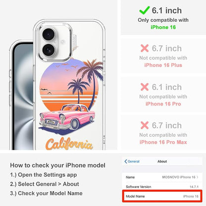 MOSNOVO for iPhone 16 Case, Shockproof Military-Grade Protection 6.6ft Drop - Image 2