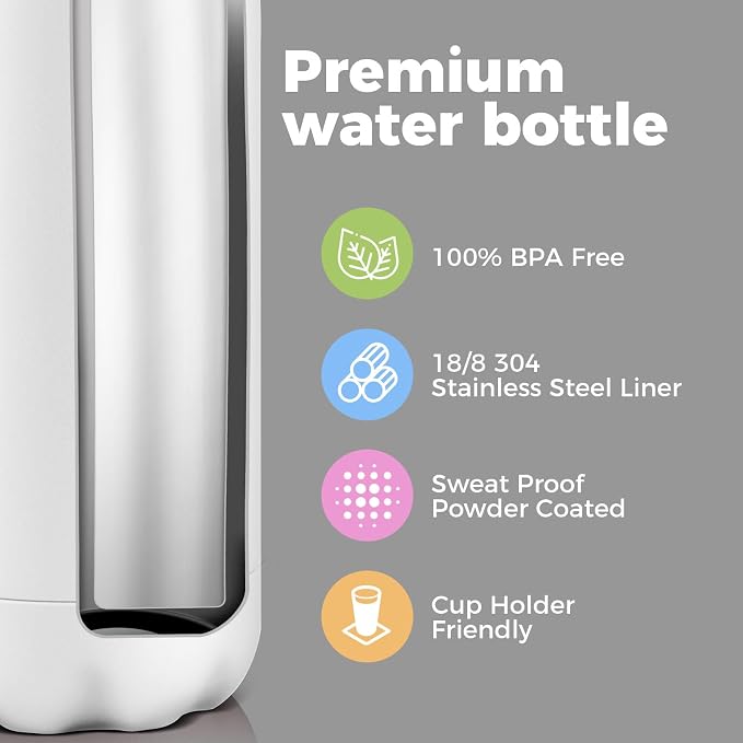 Volhoply 17oz Stainless Steel Water Bottles Bulk, Leakproof Insulated Metal - Image 4