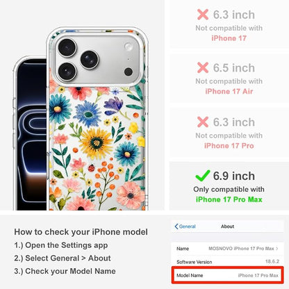 MOSNOVO for iPhone 17 Pro Max Case, Shockproof Military-Grade Protection 6.6ft - Image 2