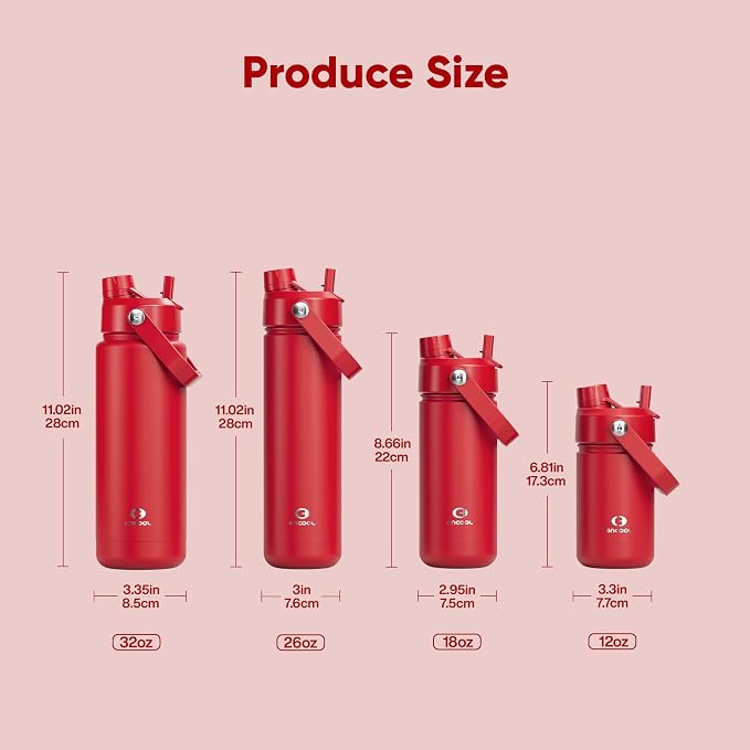 Kids Insulated Water Bottle - 12oz Stainless Steel Water Bottle with Dual Spouts - Image 6