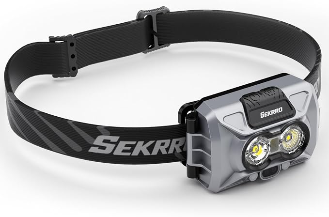Sekrro F8 Headlamp Rechargeable, 800 Lumen Super Bright LED Head Lamp, IP67 by Sekrro