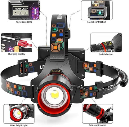 Rechargeable LED Headlamp 99000 High Lumens, Super Bright - Image 3