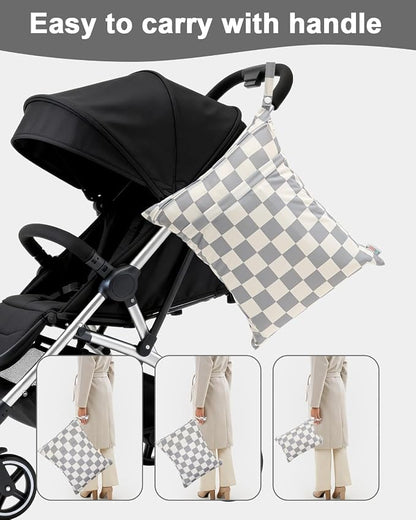 ALVABABY 3 pcs Cloth Diaper Wet Dry Bags Waterproof Reusable - Image 7