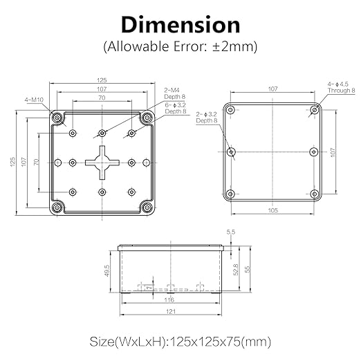 LeMotech Junction Box IP67 Waterproof Dustproof ABS Plastic Project Box - Image 6