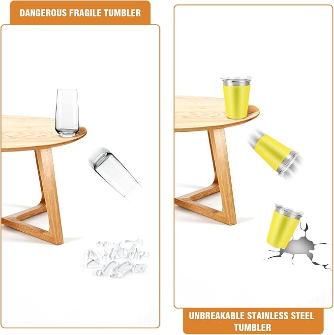 Kids Stainless Steel Cups with Lids, Spill Proof Metal Tumblers With Stainless - Image 6