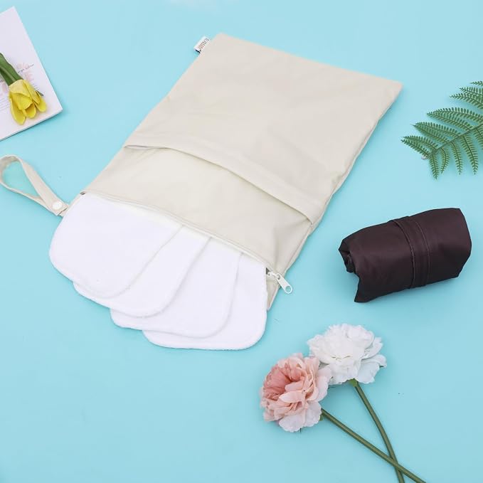 ALVABABY 2pcs Cloth Diaper Wet Dry Bags Waterproof Reusable - Image 7