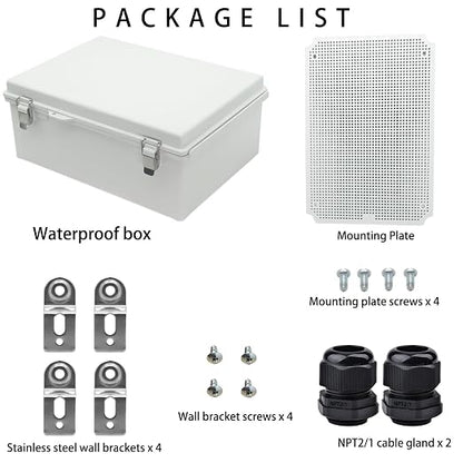 Waterproof Electrical Box with Mounting Plate, IP67 Junction Box Stainless - Image 4