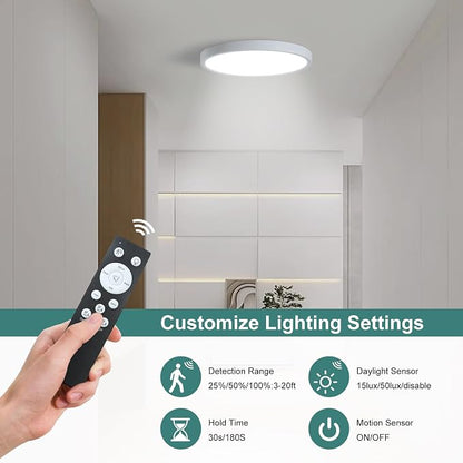 9 Inch Motion Sensor Light Indoor, Flush Mount Light Fixture, Motion Sensor - Image 3