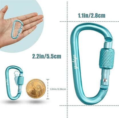 YUCHIYA 8 Pack D-Shape Carabiner Clasp - Image 4