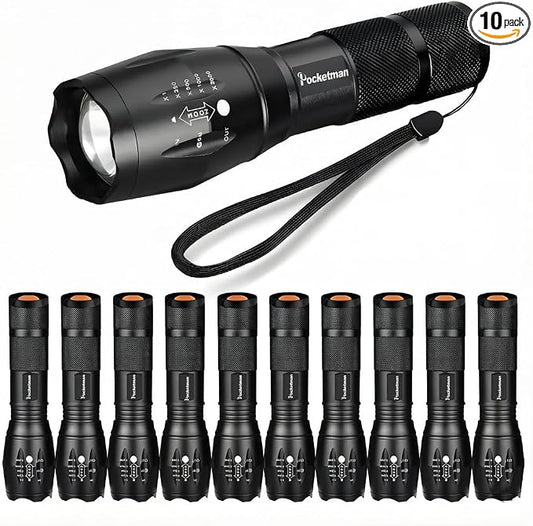 Pocketman LED Tactical Flashlight Super Bright LED Flashlights Portable Outdoor by POCKETMAN