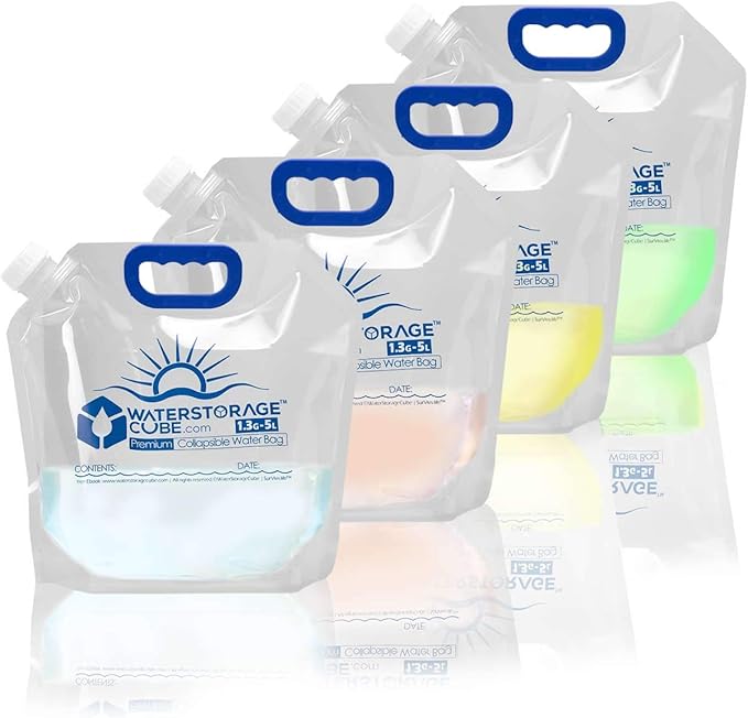 WaterStorageCube Premium Collapsible Water Container Bag, BPA Free Food Grade by WaterStorageCube%C2%AE