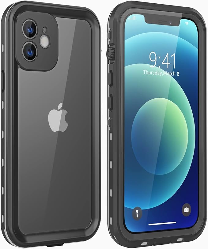 Design for iPhone 12 Mini Waterproof Case, Full Body Shockproof Case by LOVEBEIDI