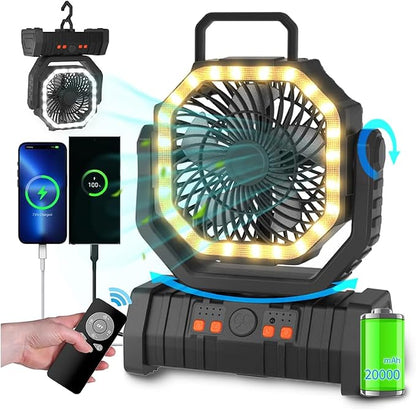 ADUST Portable Camping Fan Battery Powered Operated by ADUST