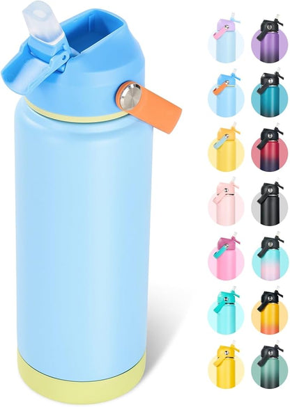 Fijinhom 24oz Insulated Stainless Steel Water Bottle, Wide Mouth Double Wall by Fijinhom