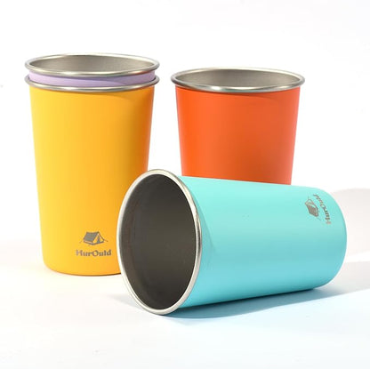 4 Pack Stainless Steel Cups 16oz by HurOutd