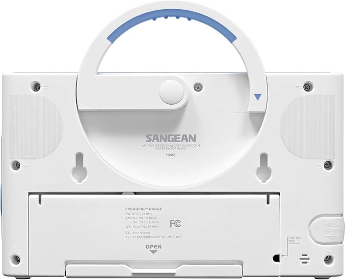 Sangean H202 AM/FM Weather Alert Waterproof Shower Radio - Image 3