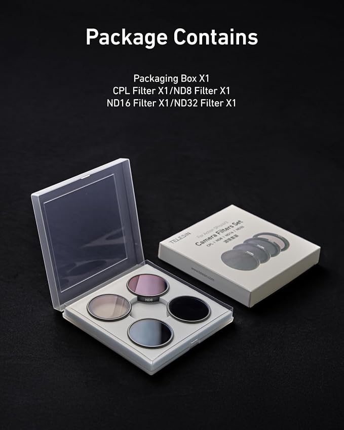 TELESIN Lens Filter Set for DJI Action 5 Pro Action 4 Action 3 Camera - Image 6