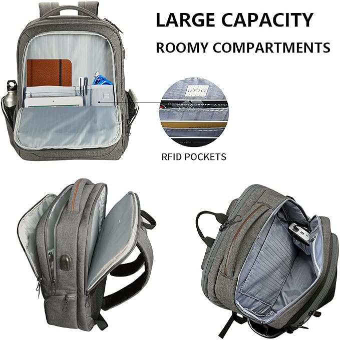 KROSER Laptop Backpack Large Computer Backpack Fits up to 17.3 Inch Laptop - Image 6