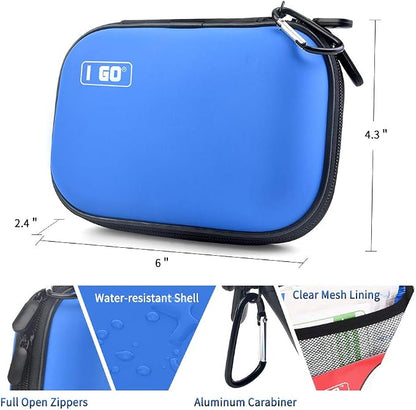 I GO 85 Pieces Hard Shell Mini Compact First Aid Kit, Small Personal Emergency - Image 2