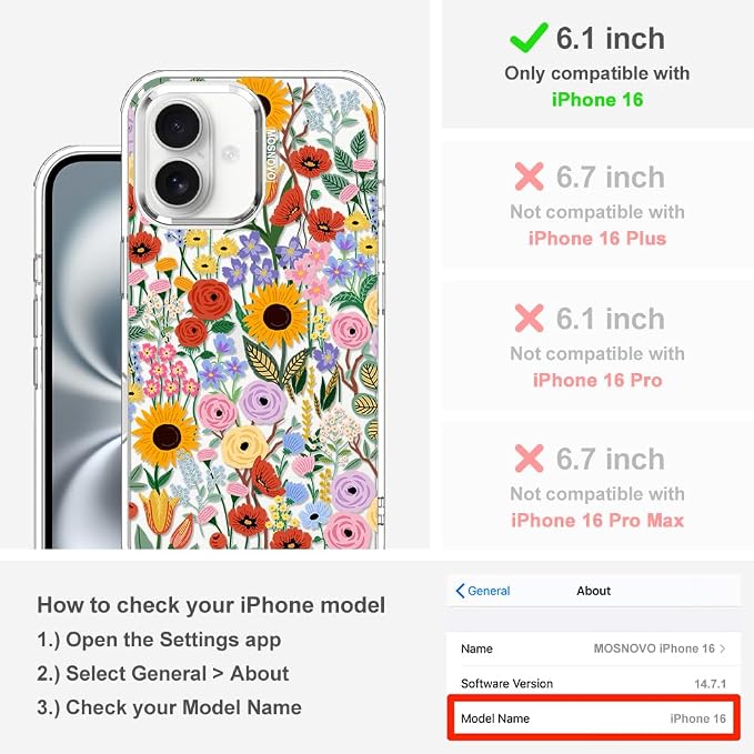 MOSNOVO Case for iPhone 16 - Image 2